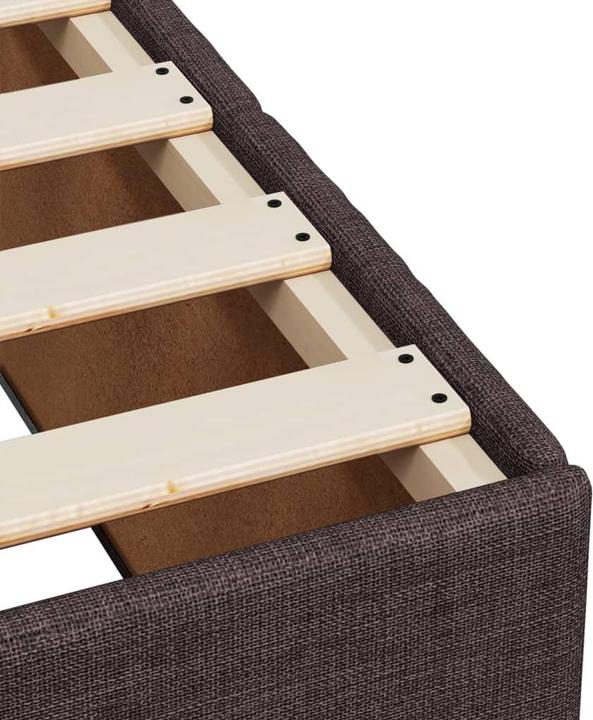 Produktbild VidaXL Bettgestell Polsterbett Bett Doppelbett Dunkelbraun 180x200cm Stoff (180 x 200 cm)