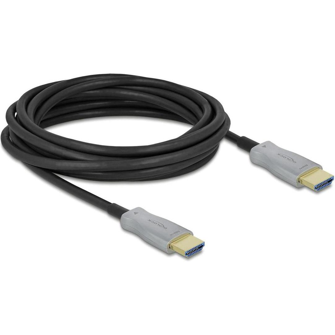 Delock Nero/Grigio Aktives Optisches Kabel Hdmi 4K 60 Hz 5 M (5 M), Cavo Video,