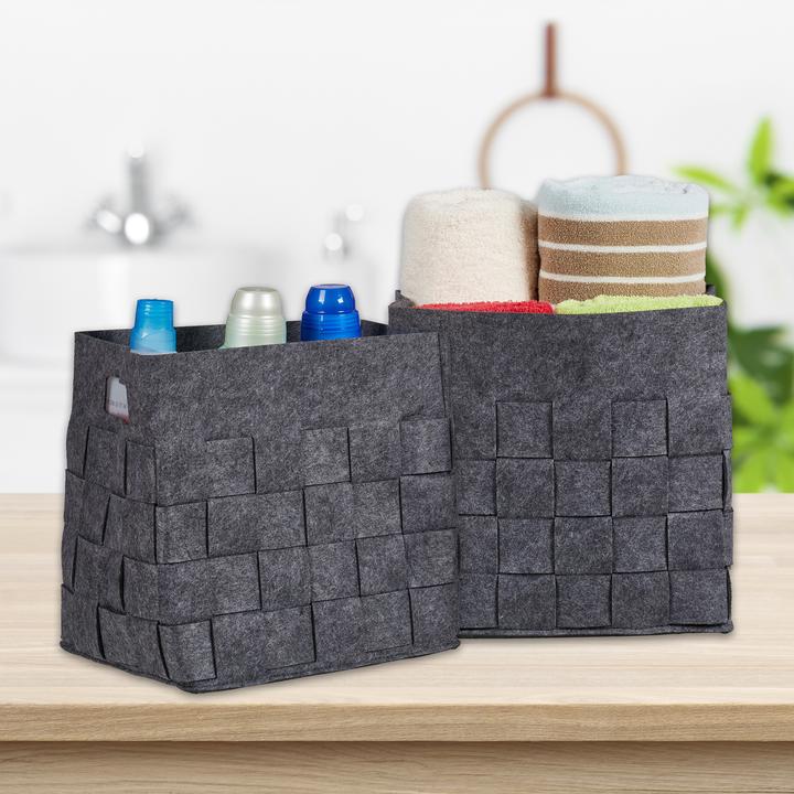 Image du produit Relaxdays 2x panier de rangement (2 x, 30 x 24 x 30 cm)