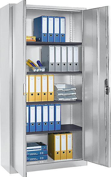 Actual product image C+P Steel cabinet with double doors (100 x 42 x 195 cm)