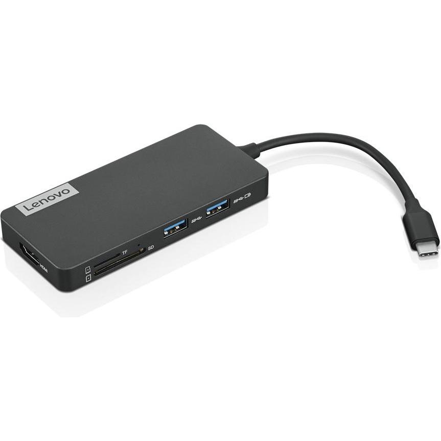 Thumbnail - Lenovo PCG Hub (USB-C, 7 Ports), Dockingstation + USB Hub, Grau