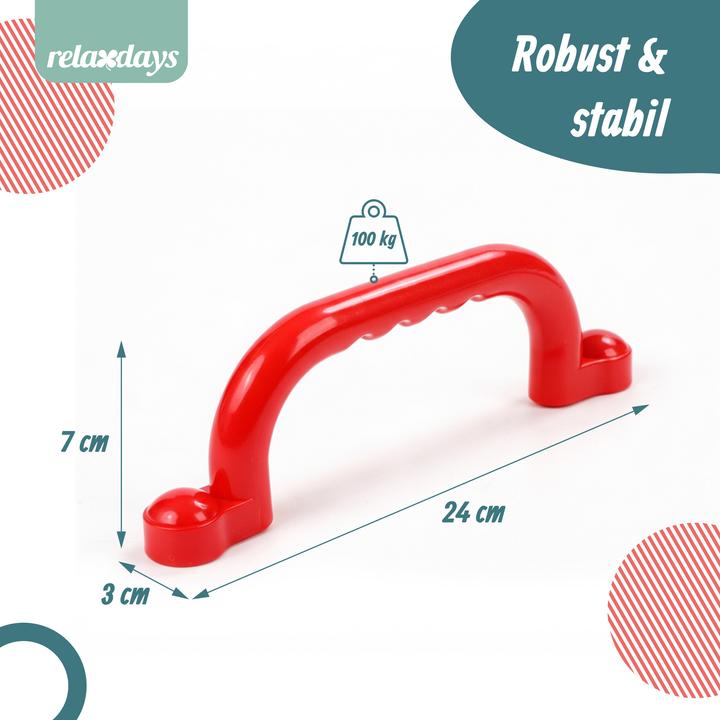 Produktbild Relaxdays Klettergerüst-Griffe (Rot)