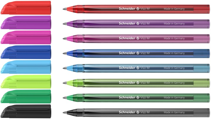 Produktbild Schneider Kugelschreiber Vizz 8 Farben im Etui (farbsortiert, 8 x)