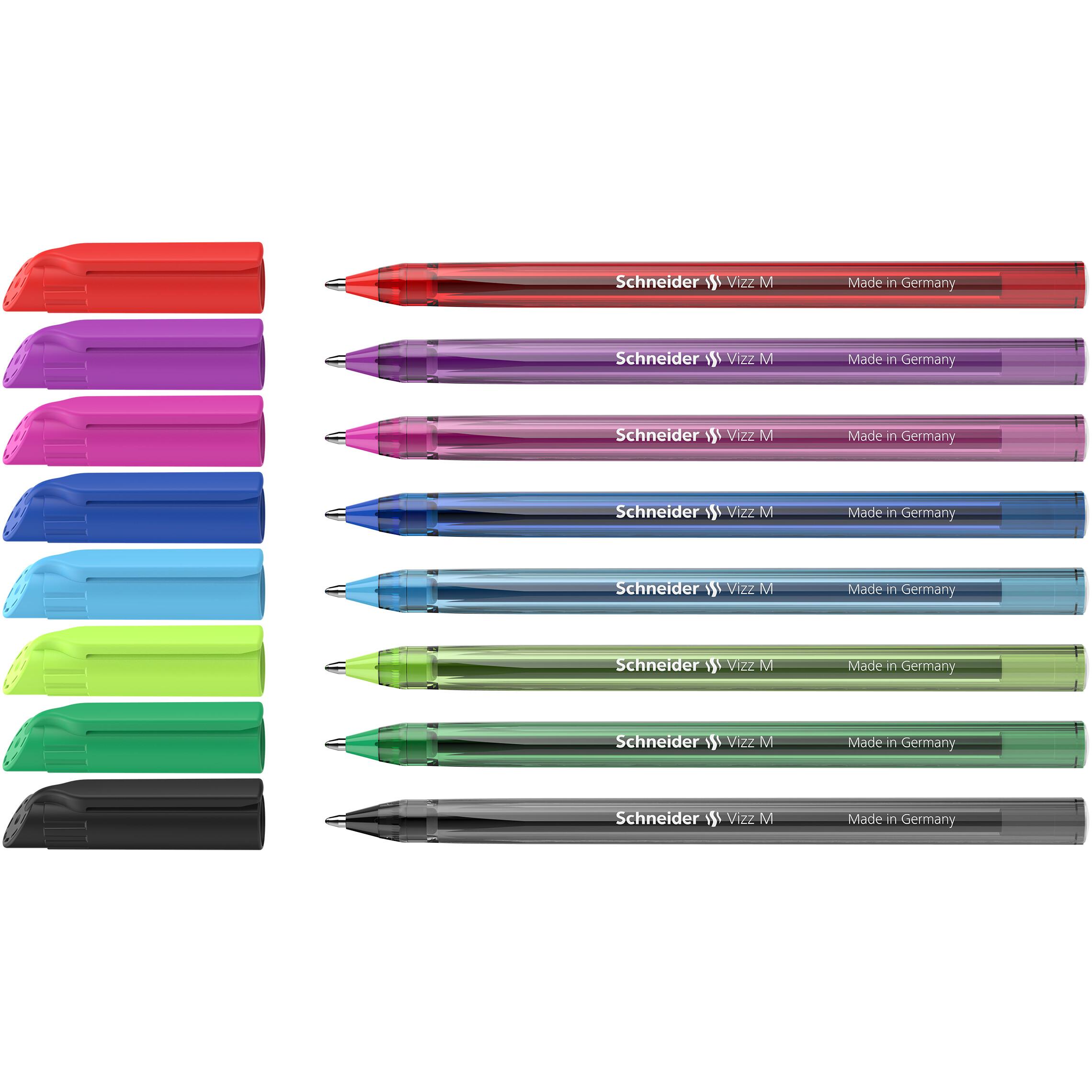 Schneider, Schreibstifte, Kugelschreiber Vizz 8 Farben im Etui (Mehrfarbig, 8 x)