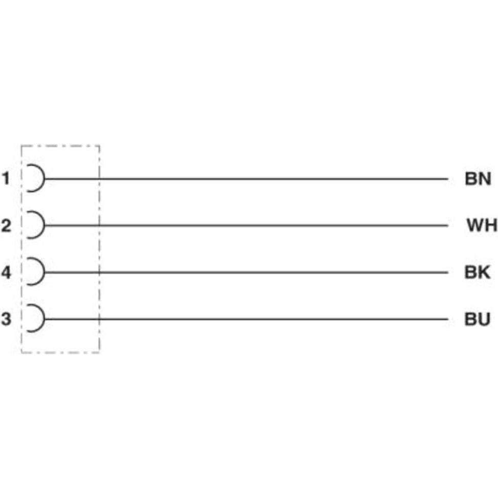 Thumbnail - Phoenix Contact 1415551 Sensor-/Aktor-Anschlussleitung 3 m Polzahl: 4 1 St., Elektronikkabel + Stecker, Schwarz