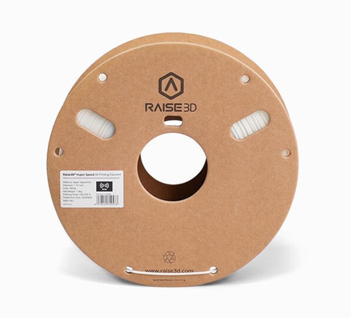 Produktbild Raise3D Filament Hyper Speed PLA weiss 1.0kg 1.75mm RFID (PLA, 1.75 mm, 1000 g)
