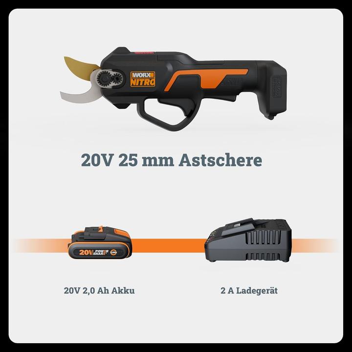 Actual product image Worx Akku-Astschere