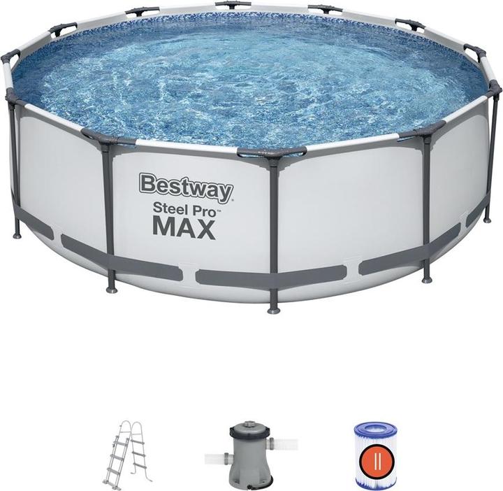 Produktbild Bestway Steel Pro Max Aufstellpool Komplett-Set (Ø 366 x 122 cm)