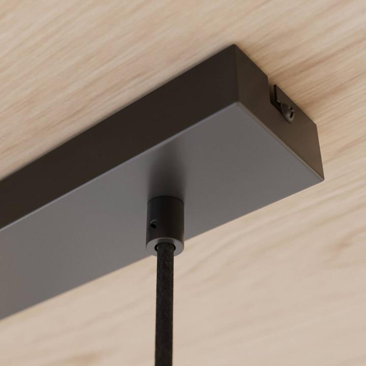 Actual product image Envostar Clay 3 pendant light Black/Wood (E27)