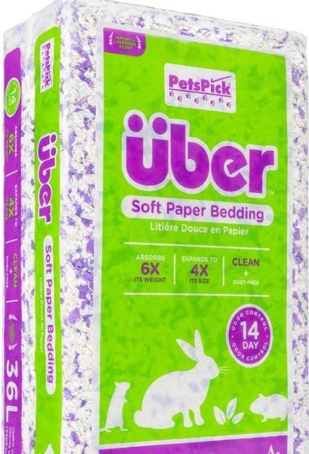 Actual product image Über 56l Soft Paper Bedding for Small Animals White purple with lavender - (45053) (Bedding)