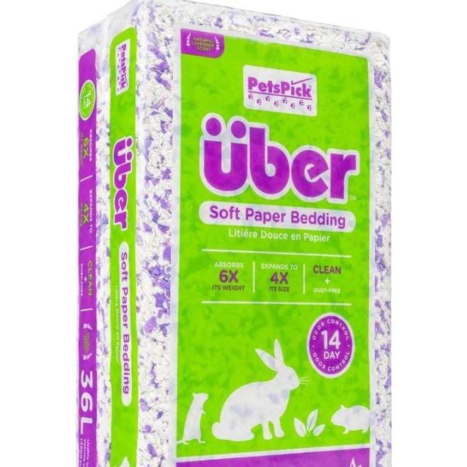 Über 56l Soft Paper Bedding for Small Animals White purple with lavender - (45053) (Einstreu), Einstreu
