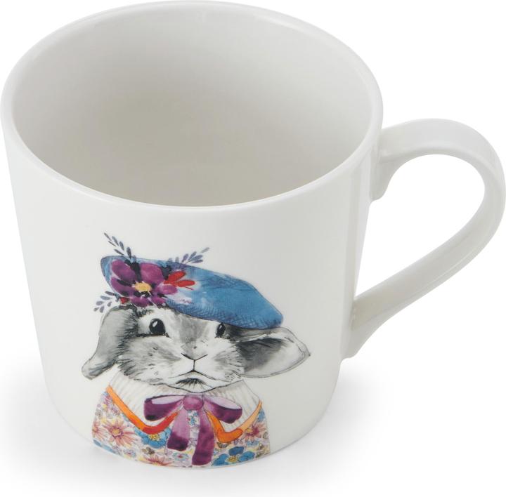 Actual product image Mikasa Tipperleyhill Rabbit Print Porcelain Mug, 380ml (380 ml, 1x)