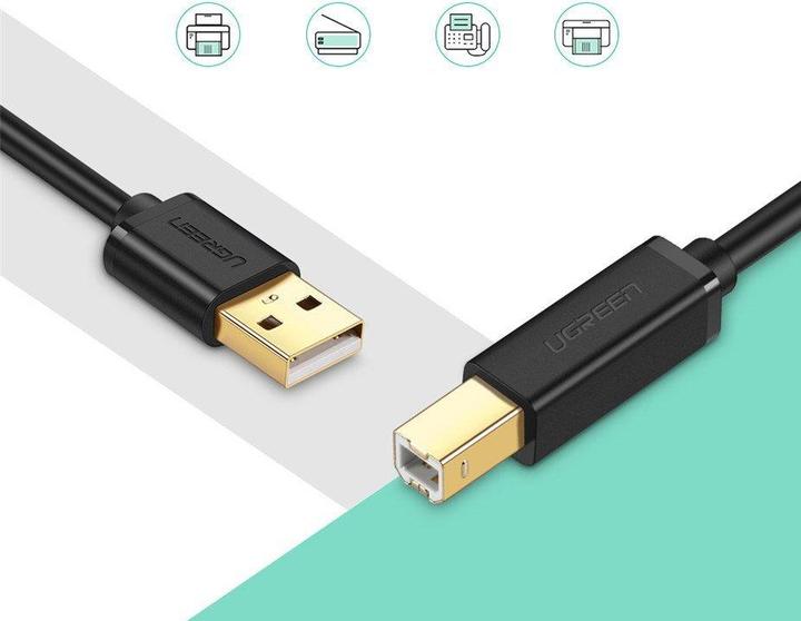 Actual product image Ugreen USB A — USB B (3 m, USB 2.0)