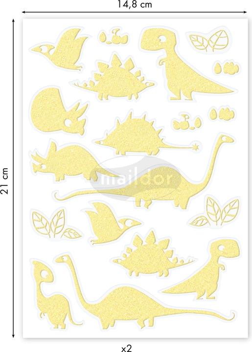 Produktbild Clairefontaine Motivsticker Phospho Dinos 2 Bögen, 38 Sticker
