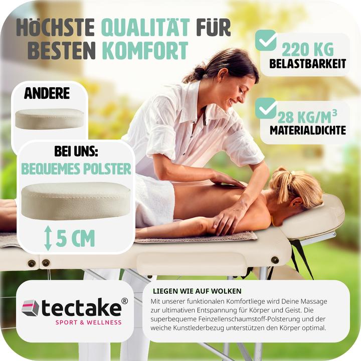 Actual product image tectake 3 Zonen Massageliege