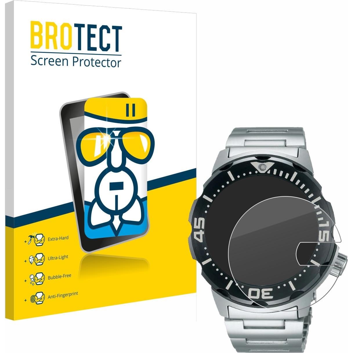 BROTECT Schutzglas Schutzfolie Glas Folie Displayschutz klar, Smartwatch Schutzfolie, Transparent