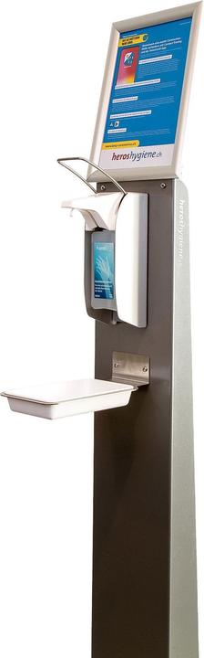 Image du produit Heroshygiene Desinfektionssäule mit manuellem Desinfektionsmittelspender
