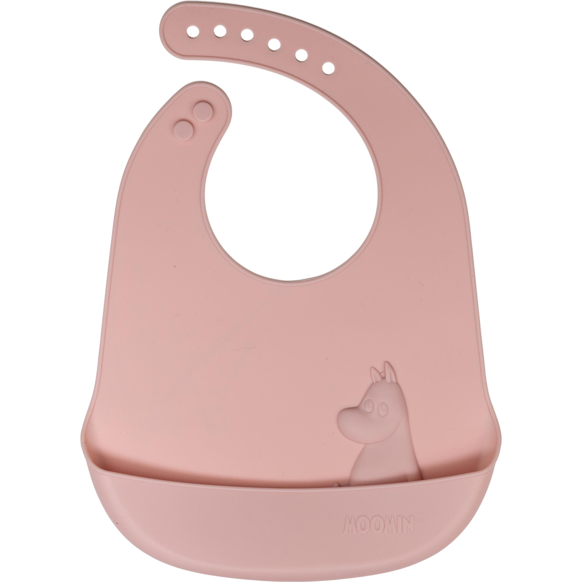 Muuwmi, Kindergeschirr + Kinderbesteck, Silicone bib, rosehip pink