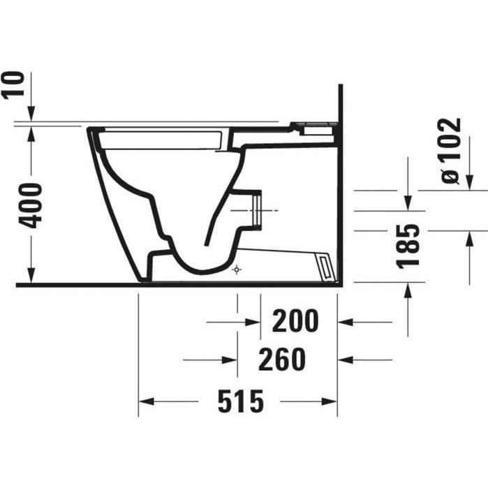Thumbnail - Duravit, WC Deckel, Stand-WC-Kombination VIU RIMLESS Tiefspüler, Abgang Vario, 350x650mm weiss