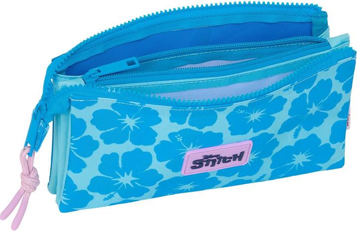 Produktbild NoName Dreifaches Mehrzweck-Etui Lilo & Stitch Hawaii Blau 22 x 12 x 3 cm