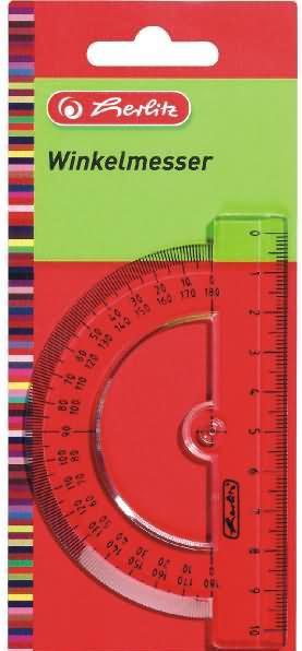 Actual product image Herlitz Semicircular protractor 180 degrees, made of plastic (10 cm, Plastic)