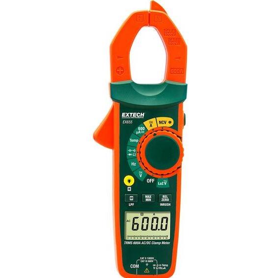 Extech, Multimeter, Instruments Stromzange, TRMS, 60MOhm, 1MHz, LCD, 600A (CAT III)