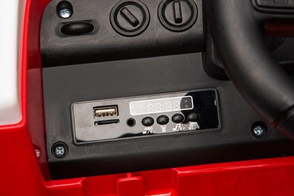 Actual product image Es-toys Kinderfahrzeug – Elektro Auto „Feuerwehr“ – 12V7AH Akku, 4 Motoren - Fernsteuerung, MP3 + Si (12 V)