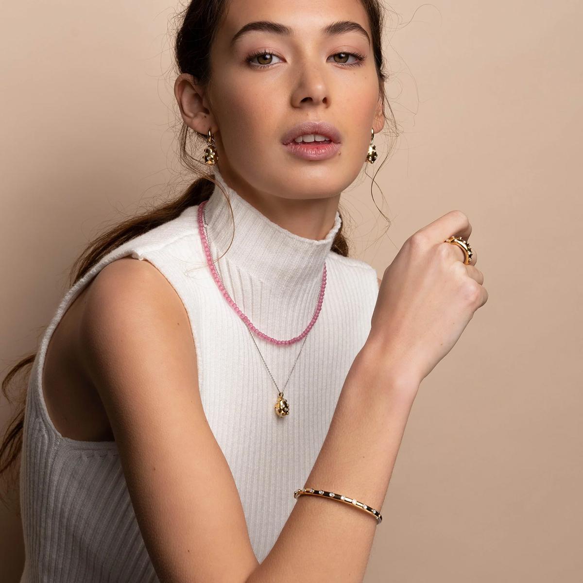 Thumbnail - TI, Armschmuck, Armreif mit Perlmutt bicolor 2979MW, (19 cm, 925 Sterling Silber)