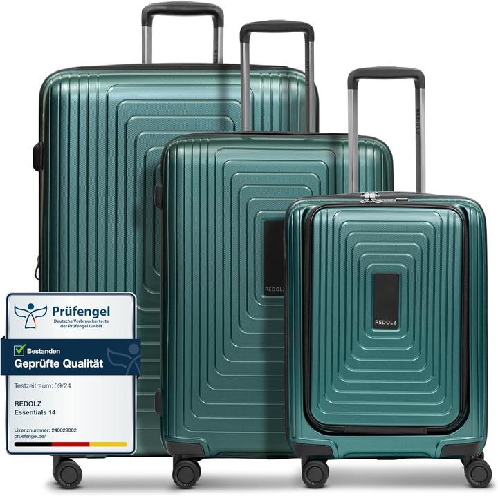 Immagine prodotto Redolz Essentials 14 Set di valigie a 4 ruote in 3 pezzi con piega ad espansione (123 l)