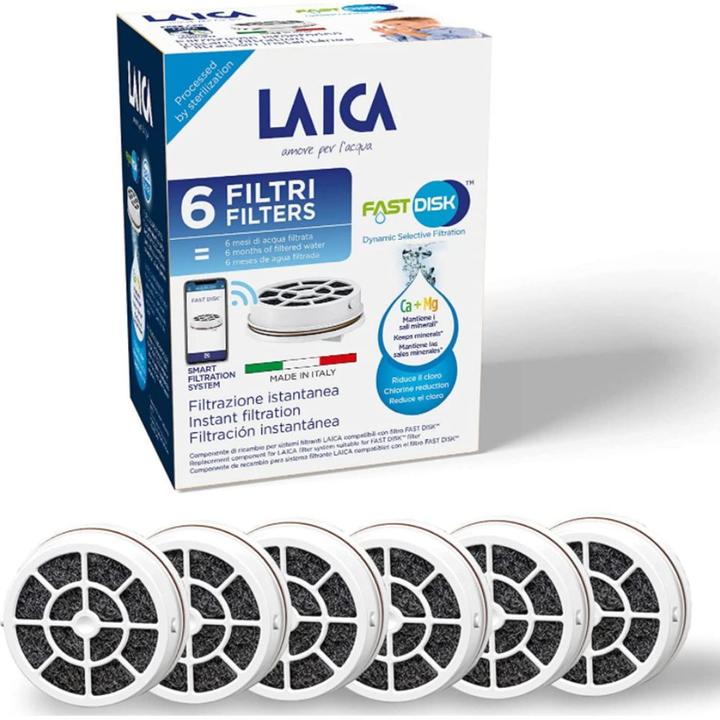 Actual product image Laica FAST DISK™ activated carbon filter (6x)