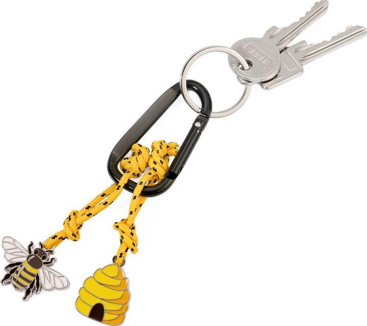 Actual product image Troika MAJA Porte-clés mousqueton avec abeille et ruche, multicolore