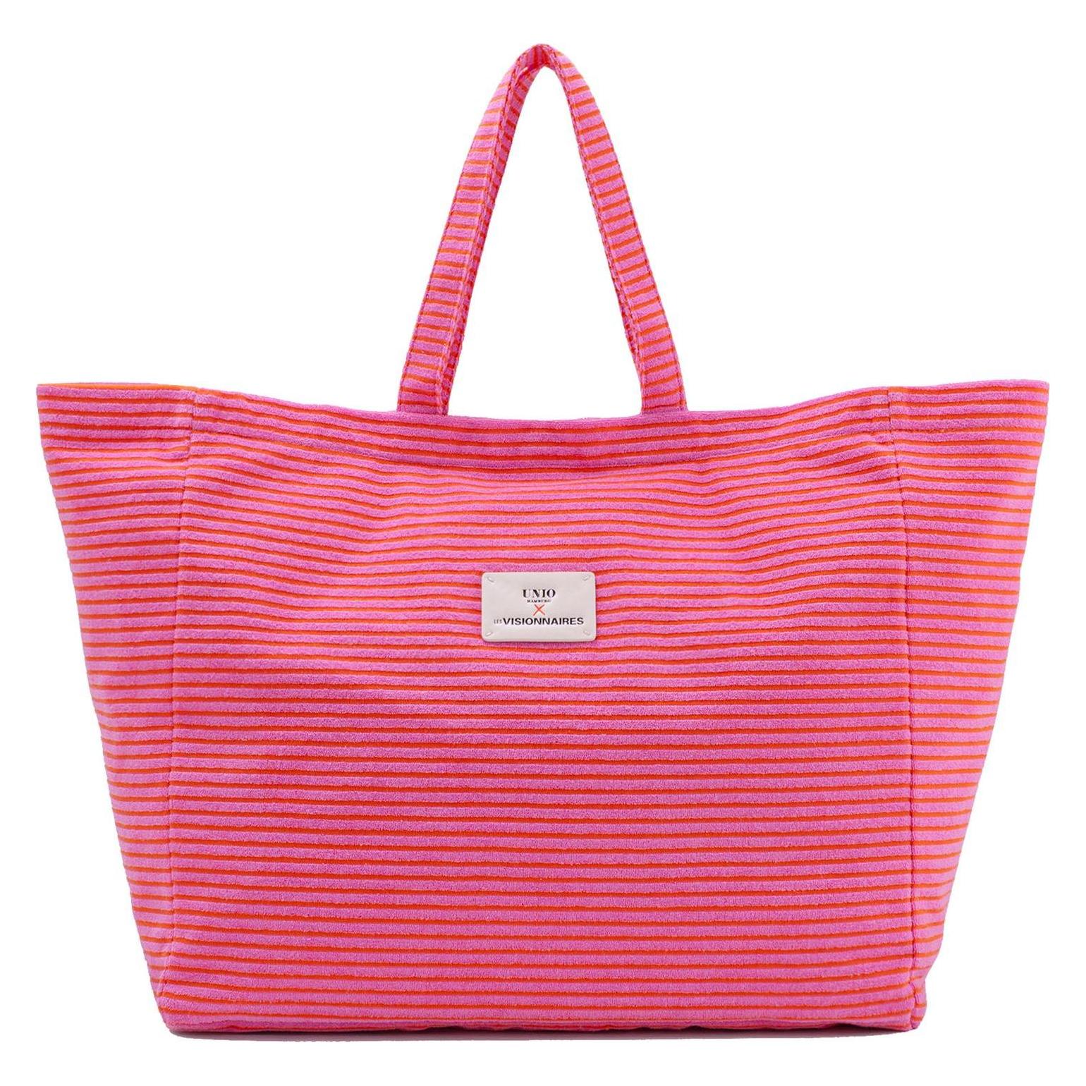 Unio Hamburg, Damen, Tasche, Frottee Unio Beach Bag, Rot, Pink