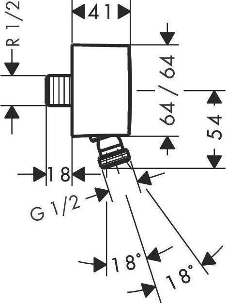 Immagine prodotto hansgrohe Raccordo HG FIXFIT con valvola di riflusso e giunto sferico cromo