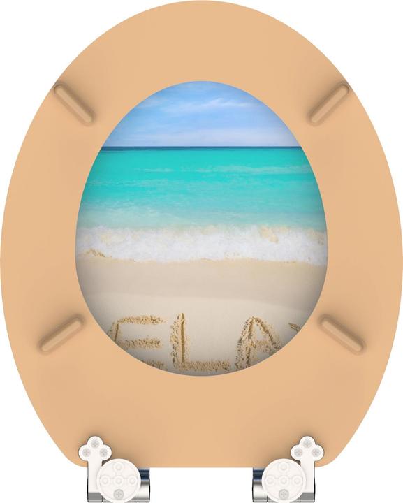 Actual product image Schütte WC seat wood MDF WC seat RELAX soft-close 80131 Beach