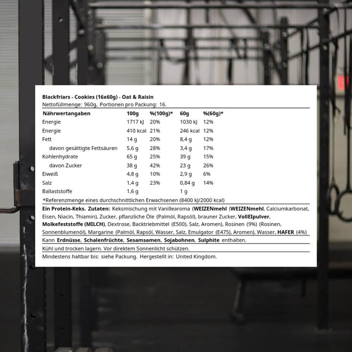 Produktbild Blackfriars Cookies (Hafer & Rosinen, 1 Stk., 1210 g)