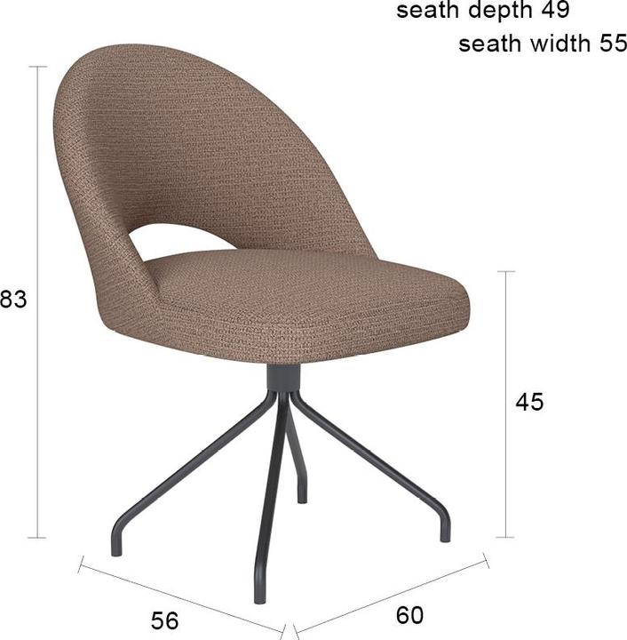 Productafbeelding White Label Living Chair Mick Green Spider Swivel