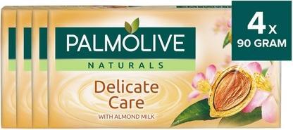 Actual product image Palmolive Naturals Delicate Care Almond Milk Soap 90g - Pack of 4 (Hard soap)