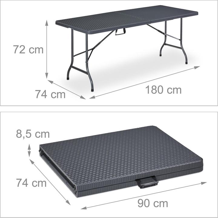Immagine prodotto Relaxdays Gartentisch (180 cm)