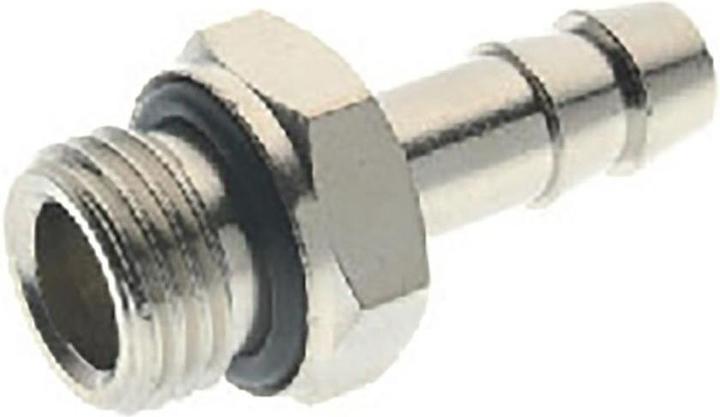 Actual product image RS PRO 8mm, 1/4inch BSPP hose connection brass, 5 MPa, 50 bar (Hose coupling, 8 mm)