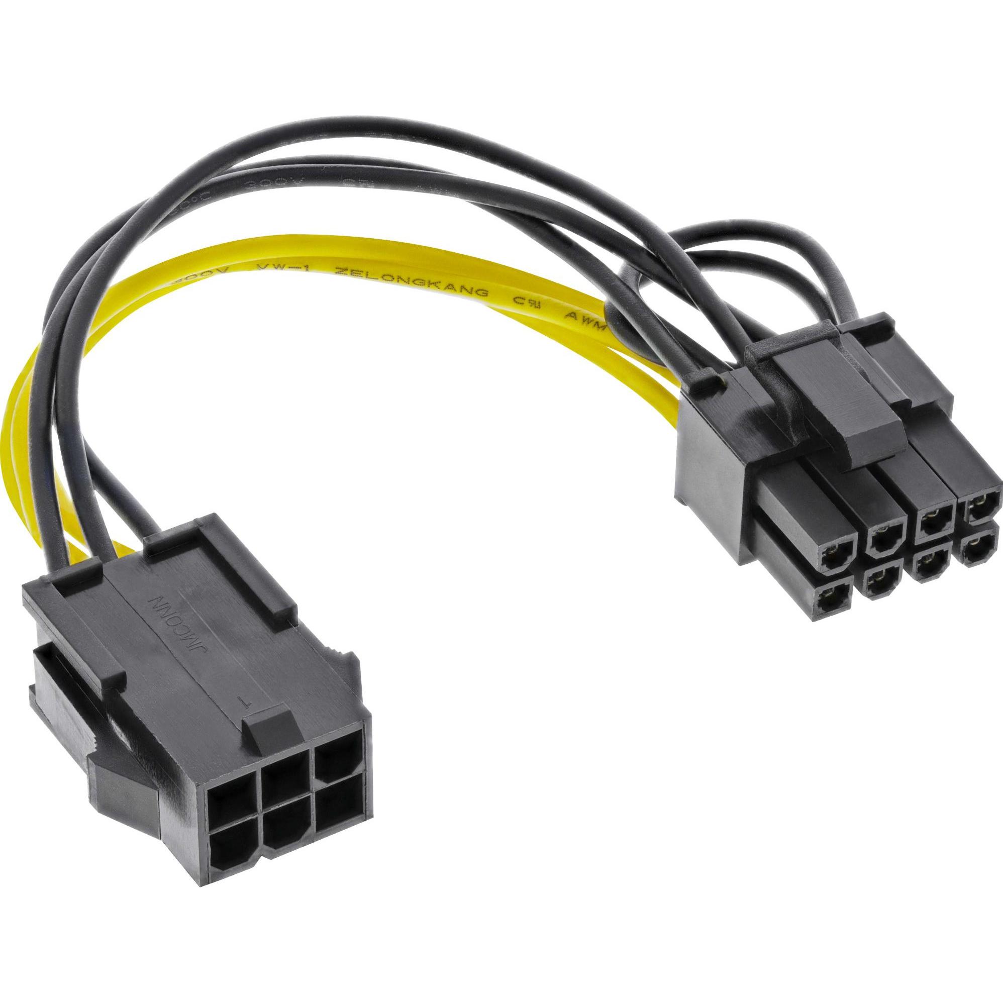 Aquatuning Estensione di potenza da 6pin a 8pin PCIe GPU, Cavo interno (PC)