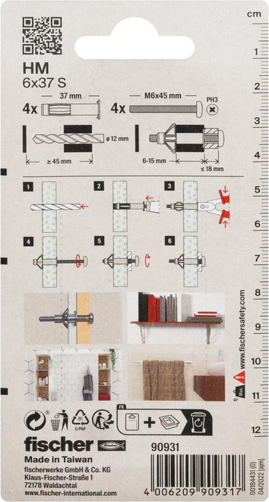 Actual product image Fischer SB cavity dowel (4 pcs.)