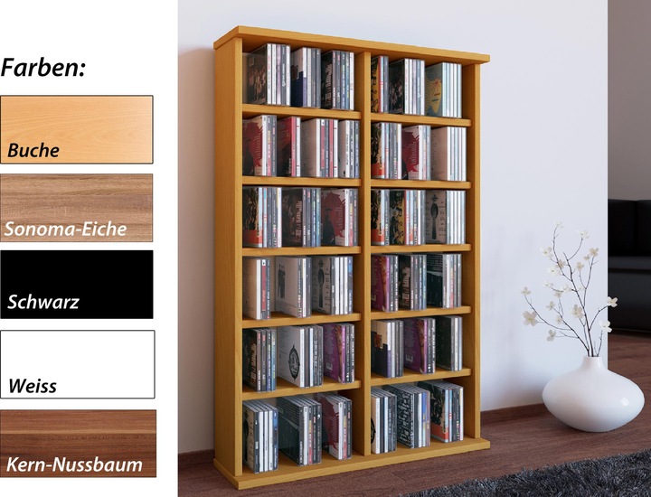 Produktbild VCM DVD Schrank (60 x 18 x 92 cm)