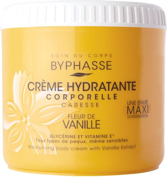 Byphasse Crème hydratante pour le corps Vanille 500ml (Crème pour le corps, Lotion pour le corps, 500 ml)