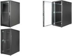 Produktbild Digitus Serverschrank 48,3cm 19Zoll 26HE schwarz H1338mm B600mm T1000mm mit Plexi-Glastuer inkl. 28xMonta... (26 HE, 19 Zoll Rack)
