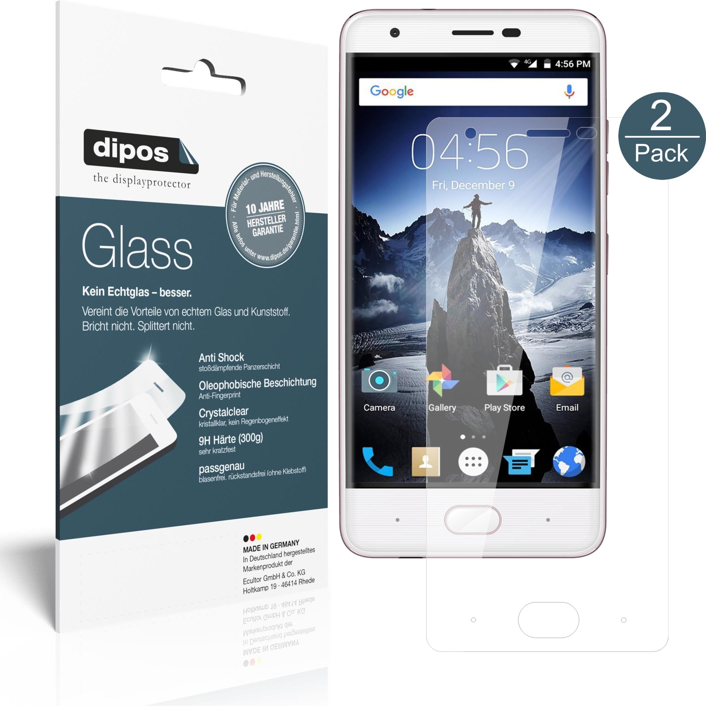 Dipos Displayschutz Anti-Shock (2 Stück, Ulefone U008 Pro), Smartphone Schutzfolie, Transparent