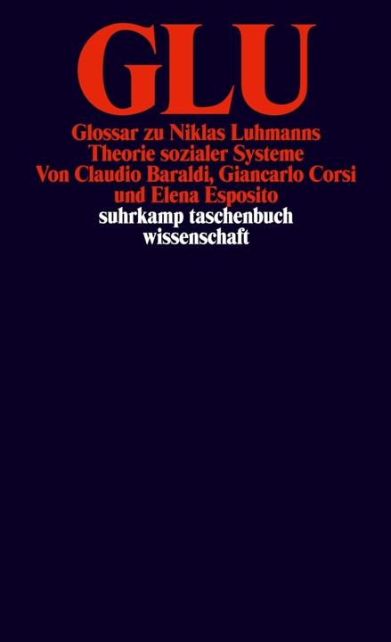 Produktbild GLU. Glossar zu Niklas Luhmanns Theorie sozialer Systeme (Deutsch, Elena Esposito, 1997)