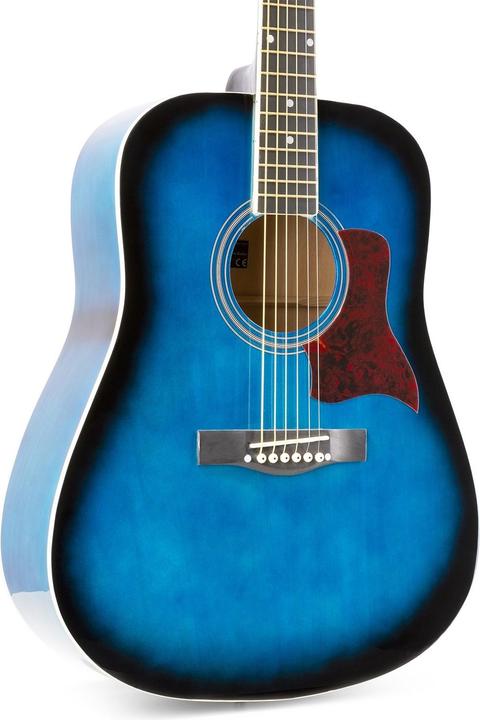 Immagine prodotto Max Music Set SoloJam per chitarra occidentale blu (Set di chitarre acustiche, Palissandro, Tiglio)