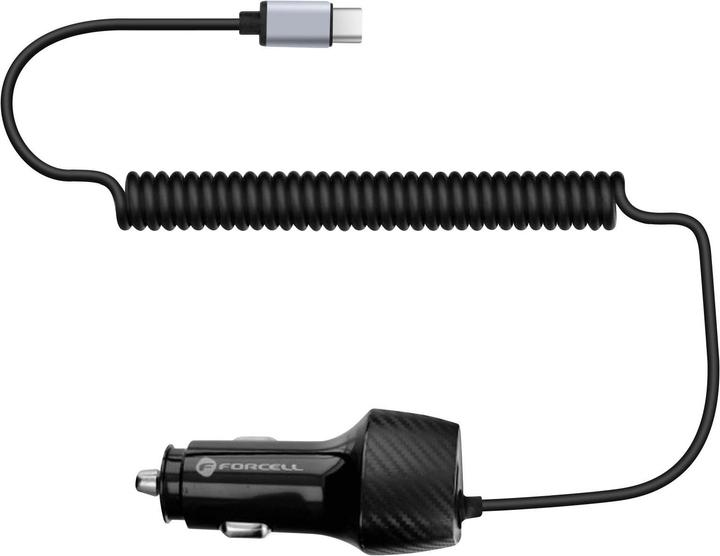 Produktbild Forcell USB 38W + USB-C Kabel Autoladegerät