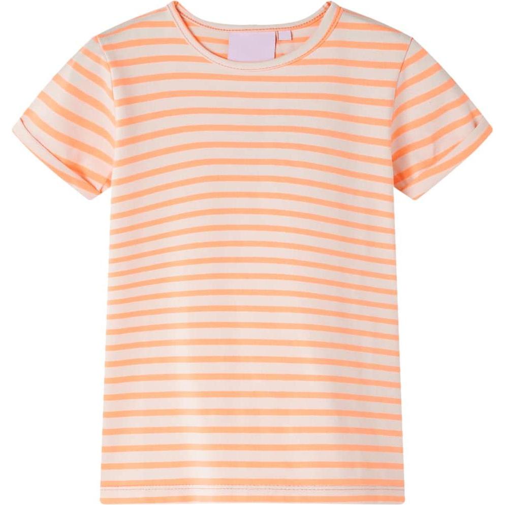 VidaXL, Jungen, Shirt, Kinder-T-Shirt Neonorange 128,Material: 95 % Baumwolle. 5, Orange, (128)