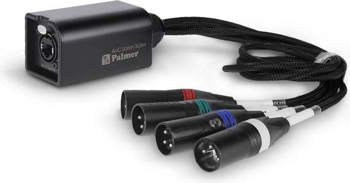 Image du produit Palmer Audio AoC Loom XLR M - Câble adaptateur multiconducteur audio over Cat d'Ethercon vers 4 x XLR mâle (4 m)